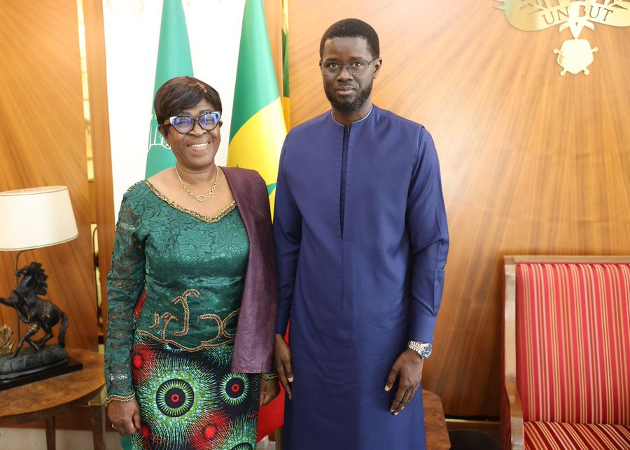 Juliana Lumumba en compagnie du Président du Sénégal Bassirou Diomaye Faye